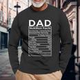 Fathers Day Dad Nutrition Facts Long Sleeve T-Shirt Gifts for Old Men