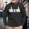 Fathers Day Thumbs Up Best Dad Ever Fathers Day Men Women Long Sleeve T-Shirt T-shirt Graphic Print Gifts for Old Men
