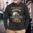 Firefighter Fireman Dad Papa Fathers Day Idea Long Sleeve T-Shirt Gifts for Old Men