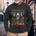 Firefighter Xmas Ugly Christmas Sweater Firefighter Great Long Sleeve T-Shirt Gifts for Old Men