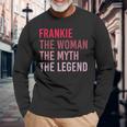 Frankie Frau Mythos Legende Langarmshirts, Personalisiertes Geburtstagsdesign Geschenke für alte Männer