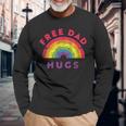 Free Dad Hugs Free Dad Hugs Rainbow Gay Pride Long Sleeve T-Shirt Gifts for Old Men