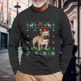 Frenchie Santa Claus Cute French Bulldog Ugly Christmas Long Sleeve T-Shirt Gifts for Old Men