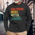 Freundin Hero Myth Legend Retro Vintage Freundin Langarmshirts Geschenke für alte Männer