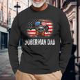 Fun Doberman Dad American Flag Father’S Day Bbnk Long Sleeve T-Shirt T-Shirt Gifts for Old Men