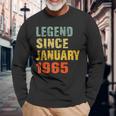 Geschenke Zum 57 Geburtstag Legende Seit Januar 1965 Langarmshirts Geschenke für alte Männer