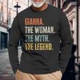 Gianna The Best Woman Myth Legend Best Name Gianna Long Sleeve T-Shirt Gifts for Old Men