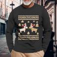 Gingerbread Santa Deer Cookies Ugly Christmas Reindeer Long Sleeve T-Shirt Gifts for Old Men