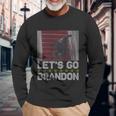 Lets Go Brandon Falling Biden Ugly Christmas Sweater Long Sleeve T-Shirt Gifts for Old Men