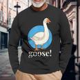 Goose Meme Costume Goose Birds Honk Lover Long Sleeve T-Shirt Gifts for Old Men