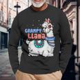 Grampy Lama Passender Familien-Weihnachts-Pyjama Geschenke Langarmshirts Geschenke für alte Männer