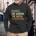 I Am Grandma The Woman Myth Legend Bad Influence Grandparent Long Sleeve T-Shirt Gifts for Old Men