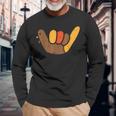 Hang Loose Thanksgiving Day Cool Shaka Sign Fall Autumn Men Women Long Sleeve T-shirt Graphic Print Unisex Gifts for Old Men