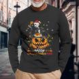 Happy Hallothanksmas Christmas Merry Christmas 2021 Jack Long Sleeve T-Shirt Gifts for Old Men