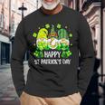Happy St Patricks Day Irish Shamrock Love Lucky Leaf Long Sleeve T-Shirt Gifts for Old Men