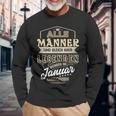 Herren Alle Männer Sind Gleich Legenden Werden Januar Geboren Langarmshirts Geschenke für alte Männer