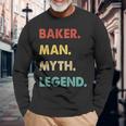 Herren Bäcker Mann Mythos Legende Langarmshirts Geschenke für alte Männer