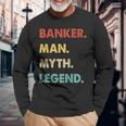 Herren Banker Mann Mythos Legende Langarmshirts Geschenke für alte Männer