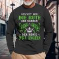 Herren Der König Will Angeln Fischer Angler Geschenk Langarmshirts Geschenke für alte Männer