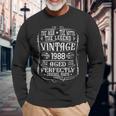 Herren Langarmshirts 35. Geburtstag 1988 Vintage Mythos Legende Geschenke für alte Männer