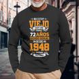 Herren Langarmshirts 72. Geburtstag Papa 2020, Spanisches Spruchdesign Geschenke für alte Männer