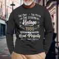 Herren Langarmshirts Mythos Legende 1986, 37. Geburtstag Vintage Design Geschenke für alte Männer