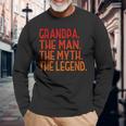 Herren Opa Der Mann Der Myth The Legend Großvater V2 Langarmshirts Geschenke für alte Männer