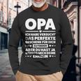 Herren Opa Du Hast Ja Schon Mich Dein Enkel Opa Enkel Langarmshirts Geschenke für alte Männer