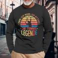 Herren Papa Tennis Legende Langarmshirts, Retro Design für Tennisspieler Geschenke für alte Männer