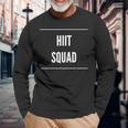 Hiit Squad Novelty Gym Workout Long Sleeve T-Shirt Gifts for Old Men