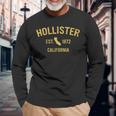 Hollister California Ca Vintage State Athletic Sports Long Sleeve T-Shirt T-Shirt Gifts for Old Men