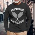 Husband Dad Legend Vintage Pickleball Fathers Day Men Long Sleeve T-Shirt Gifts for Old Men