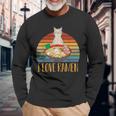 I Love Ramen For Japanese Noodle Soup And Cat Lovers Men Women Long Sleeve T-shirt Graphic Print Unisex Gifts for Old Men