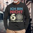 Ich Bin Nicht 60 Triple 20 I 60 Geburtstag Dart Langarmshirts Geschenke für alte Männer