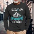 Ich Habe Zwei Titel Papa und Opa Langarmshirts, Lustiges Design für Großväter Geschenke für alte Männer