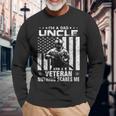 Im A Dad Uncle Veteran Nothing Scares Me Fathers Day Gift Men Women Long Sleeve T-shirt Graphic Print Unisex Gifts for Old Men