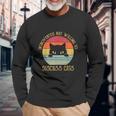 Introverted But Willing To Discuss Cats Shirts Long Sleeve T-Shirt Gifts for Old Men