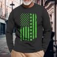Irish American Shamrock Flag St Patricks Paddy Patty Day V2 Long Sleeve T-Shirt Gifts for Old Men