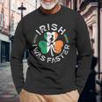 Irish I Was Faster Running Vintage Flag St Patricks Day Long Sleeve T-Shirt Gifts for Old Men
