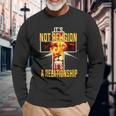 Its Not Religion Its A Relationship Lion Judah Christian Long Sleeve T-Shirt Gifts for Old Men