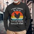 I Just Want To Be A Stay At Home Chicken Dad Vintage Apparel Long Sleeve T-Shirt Gifts for Old Men