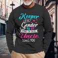 Keeper Of The Gender Uncle Loves You Baby Announcement Long Sleeve T-Shirt T-Shirt Gifts for Old Men