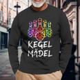 Kegel Mädel Kegelverein Kegelkönigin Sport Damen Kegeln Langarmshirts Geschenke für alte Männer
