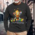 Be Kind Autism Awareness Puzzle Bee Dabbing Support Kid Girl Long Sleeve T-Shirt T-Shirt Gifts for Old Men
