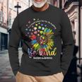 Be Kind Autism Awareness Puzzle Pieces Sunflower Autism Mom Long Sleeve T-Shirt T-Shirt Gifts for Old Men