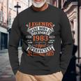 Legend 1983 Vintage 40Th Birthday Born In December 1983 V2 Long Sleeve T-Shirt Gifts for Old Men