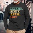 Legend Since April 1983 40Th Birthday 40 Years Old Long Sleeve T-Shirt T-Shirt Gifts for Old Men