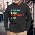 Legend Since Christmas 2015 Quote Birthday Long Sleeve T-Shirt Gifts for Old Men