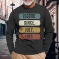 Legend Since Juli 1973 Lustiger 49 Jahre Geburtstag Langarmshirts Geschenke für alte Männer