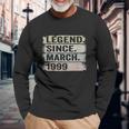 Legend Since March 1999 21Th Birthday 21 Year Old Long Sleeve T-Shirt Gifts for Old Men